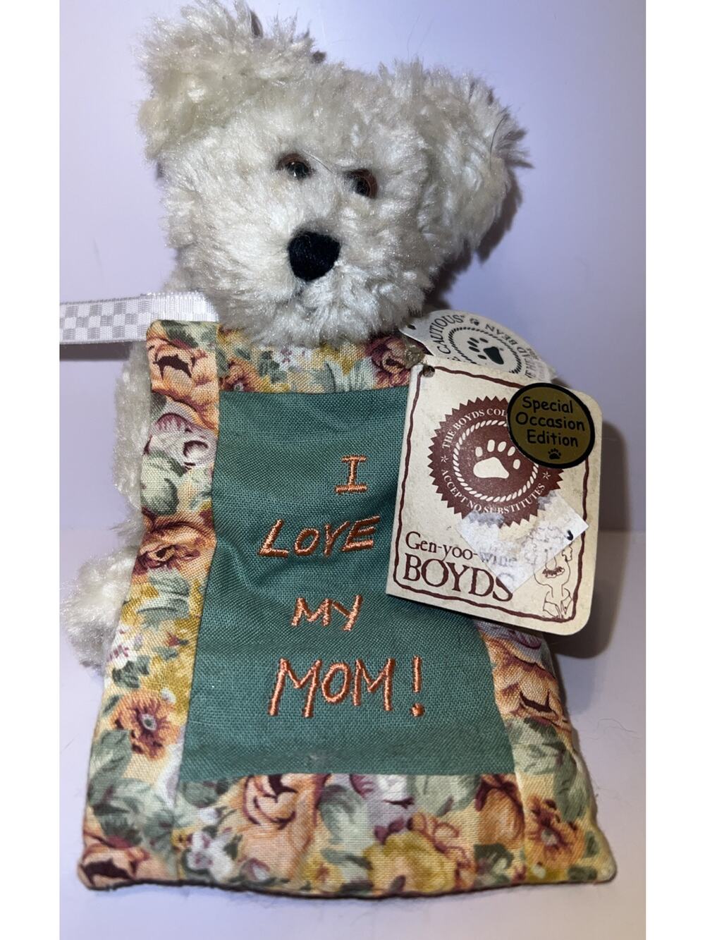 Vintage Boyds Bears I LOVE MY MOM 6" Plush Jointed Stuffed Bear Retired